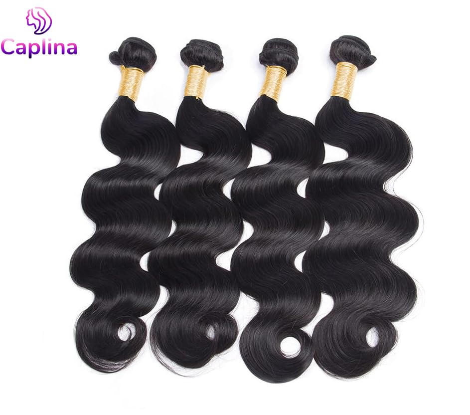 Caplina natural black hair bundles ready to dye or style