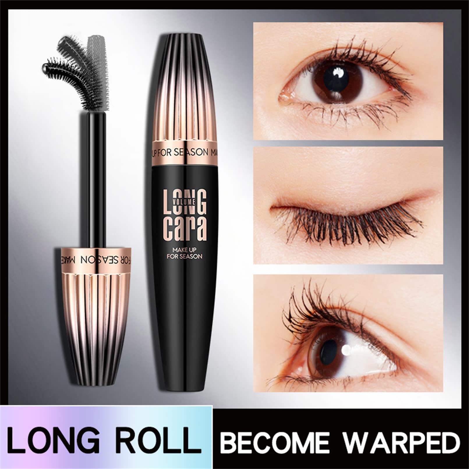 Cappuvini mascara tube label highlights an extra black formula for depth.