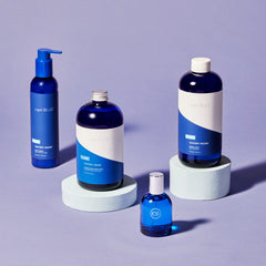 Capri Blue Watery Moon in a tub with candlelight for a spa moment