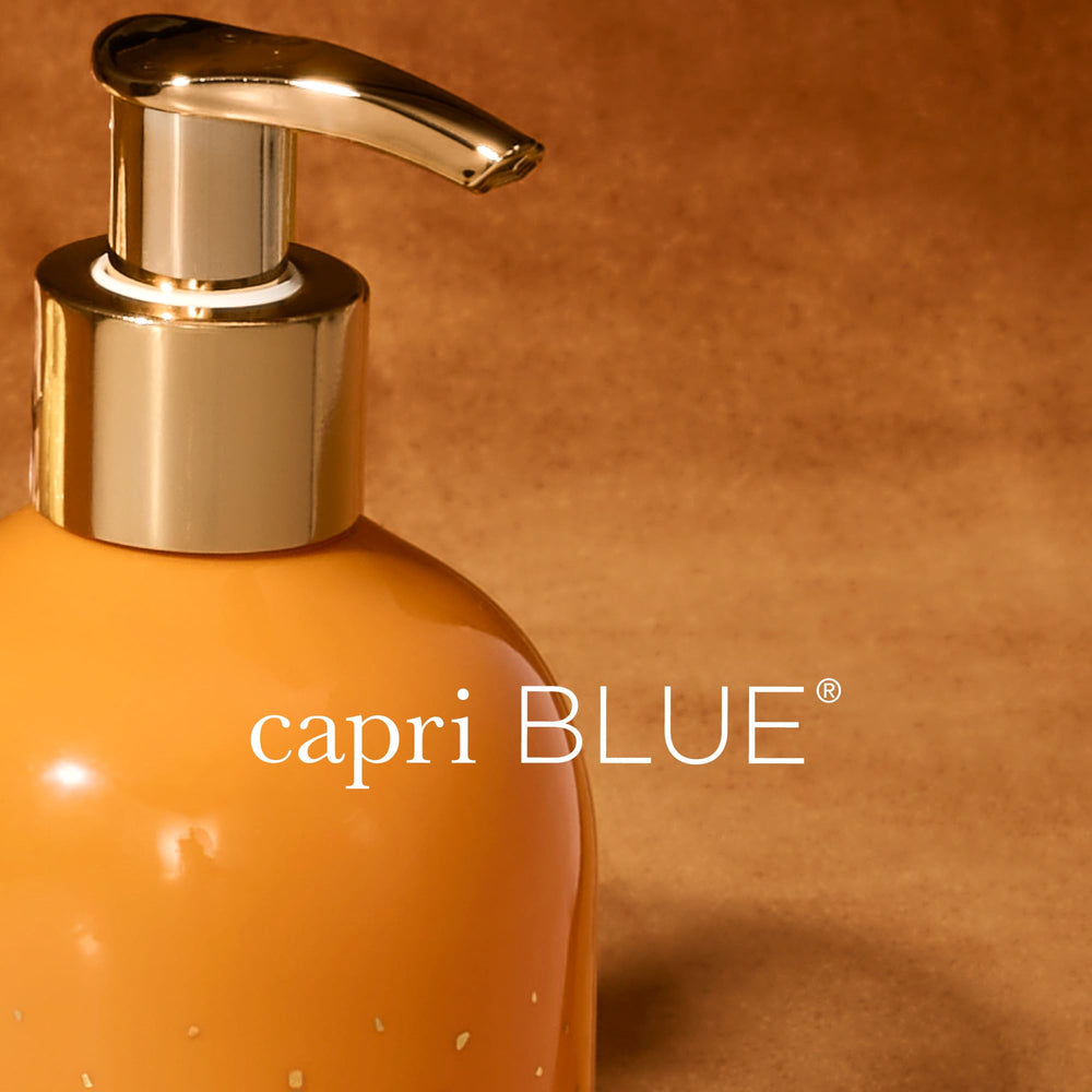 Capri Blue vegan, cruelty-free formula signals responsible bath and kitchen care.