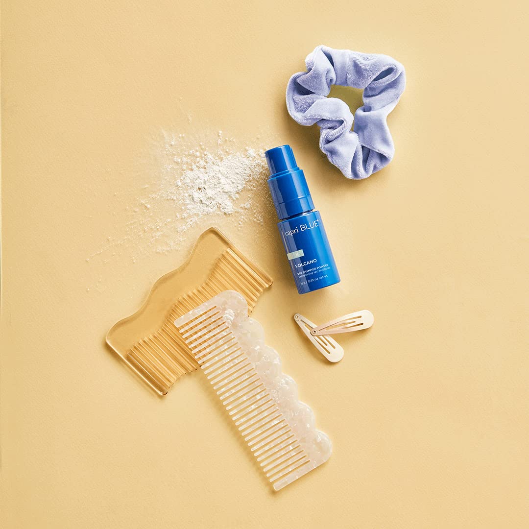 Capri Blue Volcano dry shampoo powder adds texture and lift between washes.