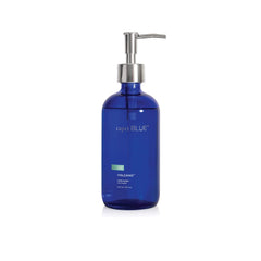 Capri Blue Volcano hand wash bottle front in cobalt glass adds style to daily cleansing