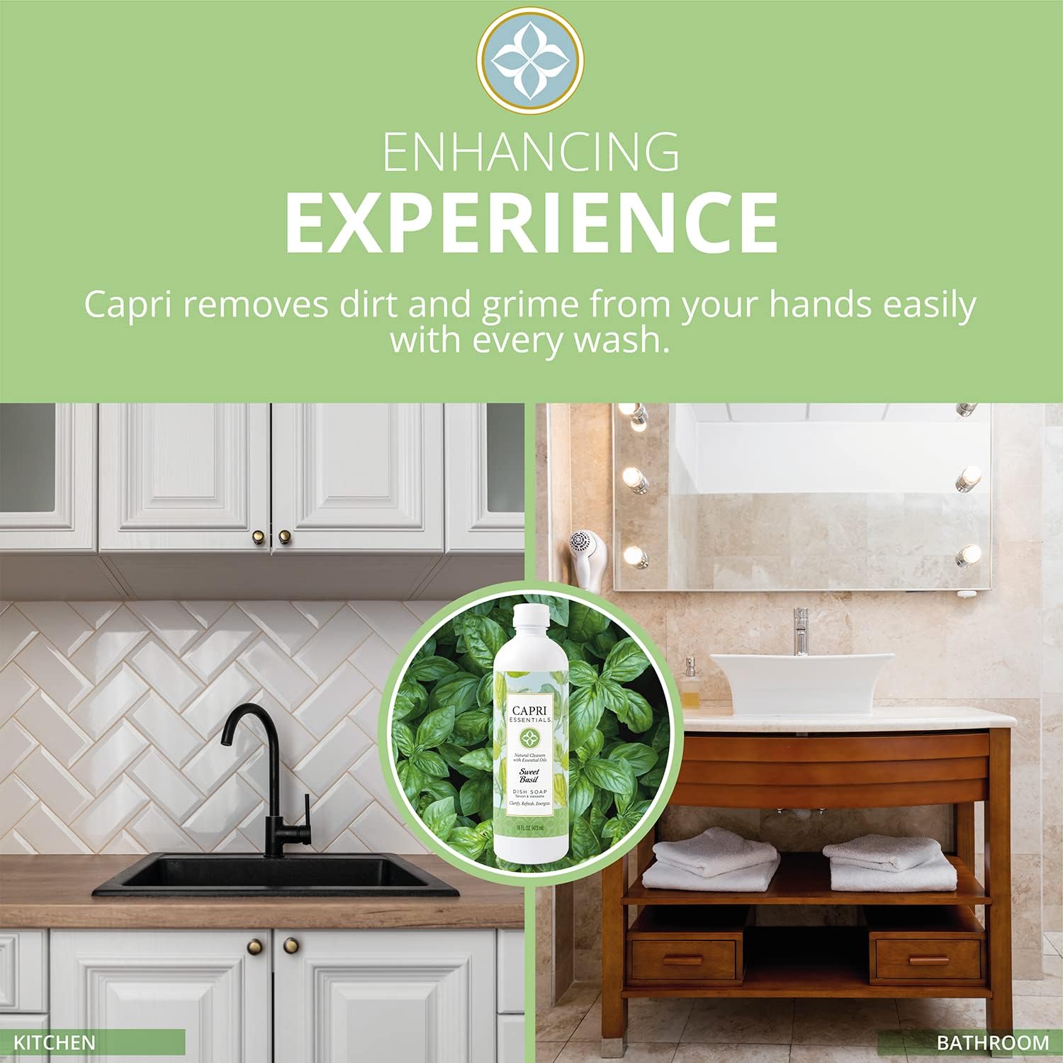Capri Essentials hand soap liquid foamy-lather showcases rich cleansing for hands