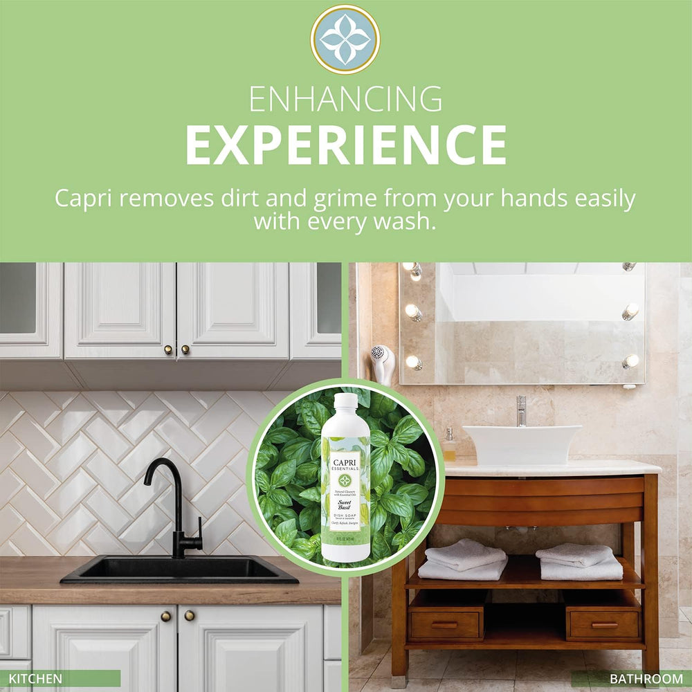 Capri Essentials hand soap liquid foamy-lather showcases rich cleansing for hands