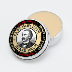 Application of Captain Fawcett's Barberism Beard Balm for controlled styling