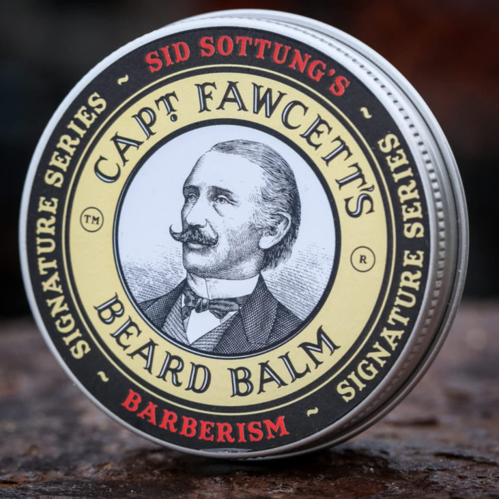 UK-made Captain Fawcett's Barberism beard balm reflects artisanal craftsmanship