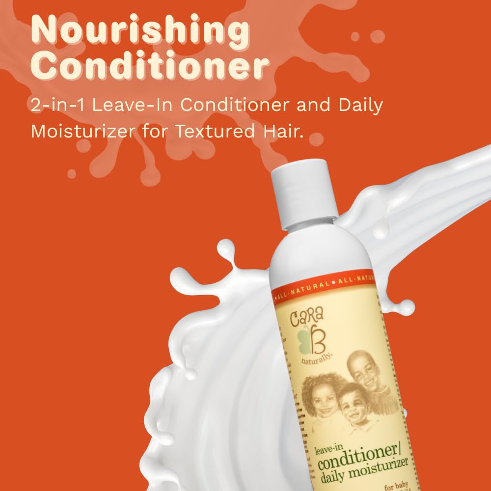 CARA B Naturally detangling conditioner for kids' curls, reduces tears during detangling.