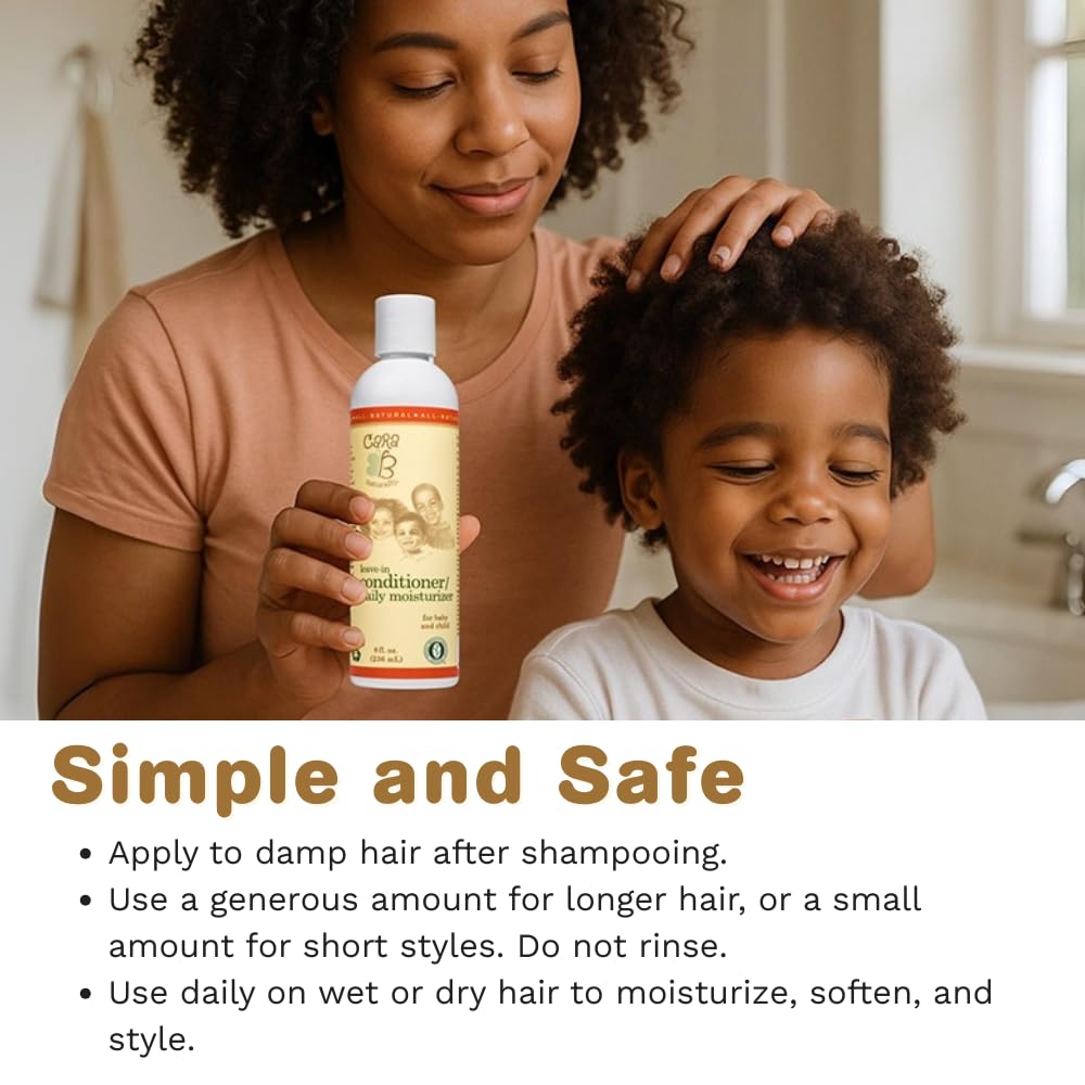 CARA B Naturally application on wet hair helps soften and ease styling.