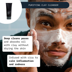 Cardon Daily Skincare Set clay face wash packaging emphasizing pore-clearing design.