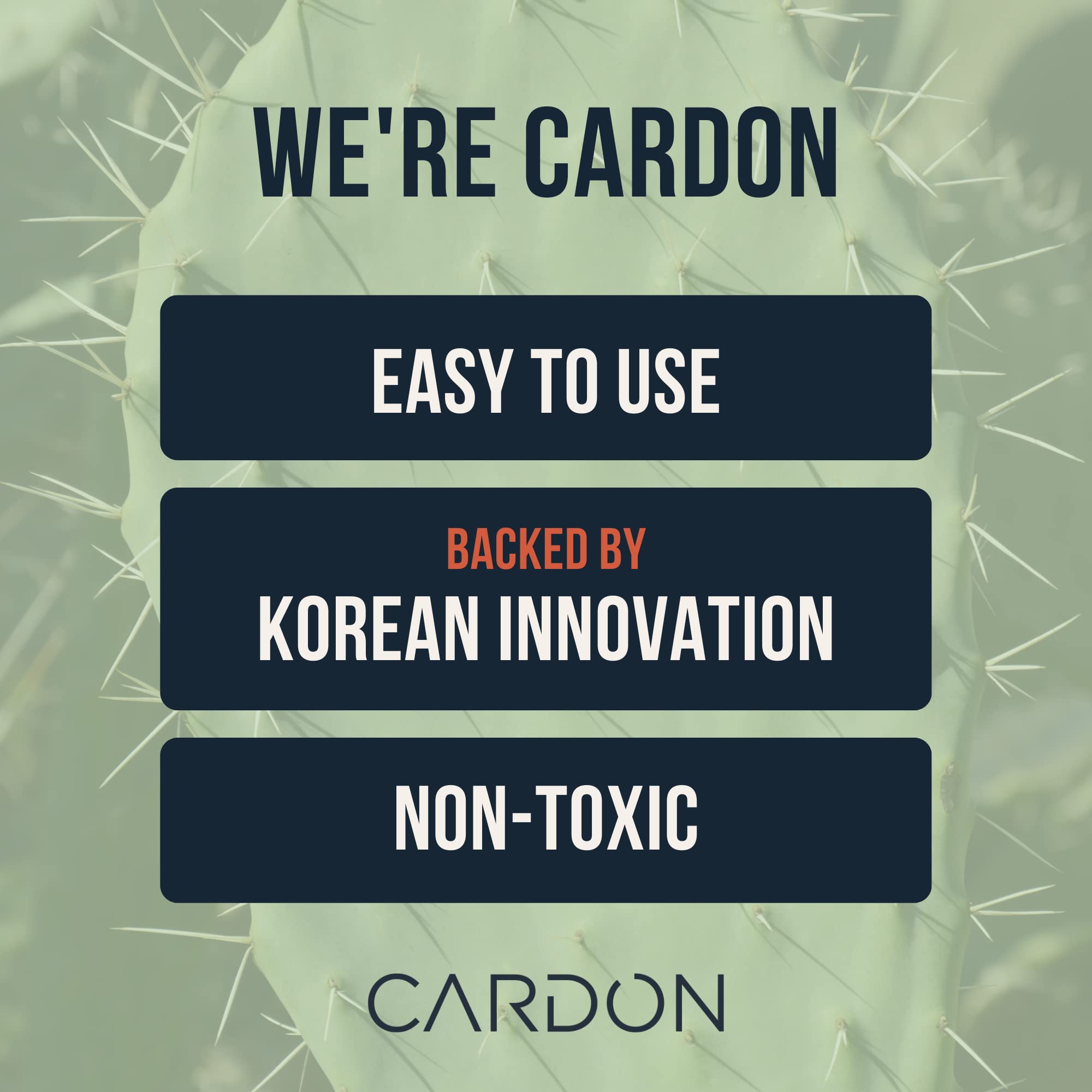 Cardon Daily Skincare Set cactus ingredients close-up highlights soothing components.