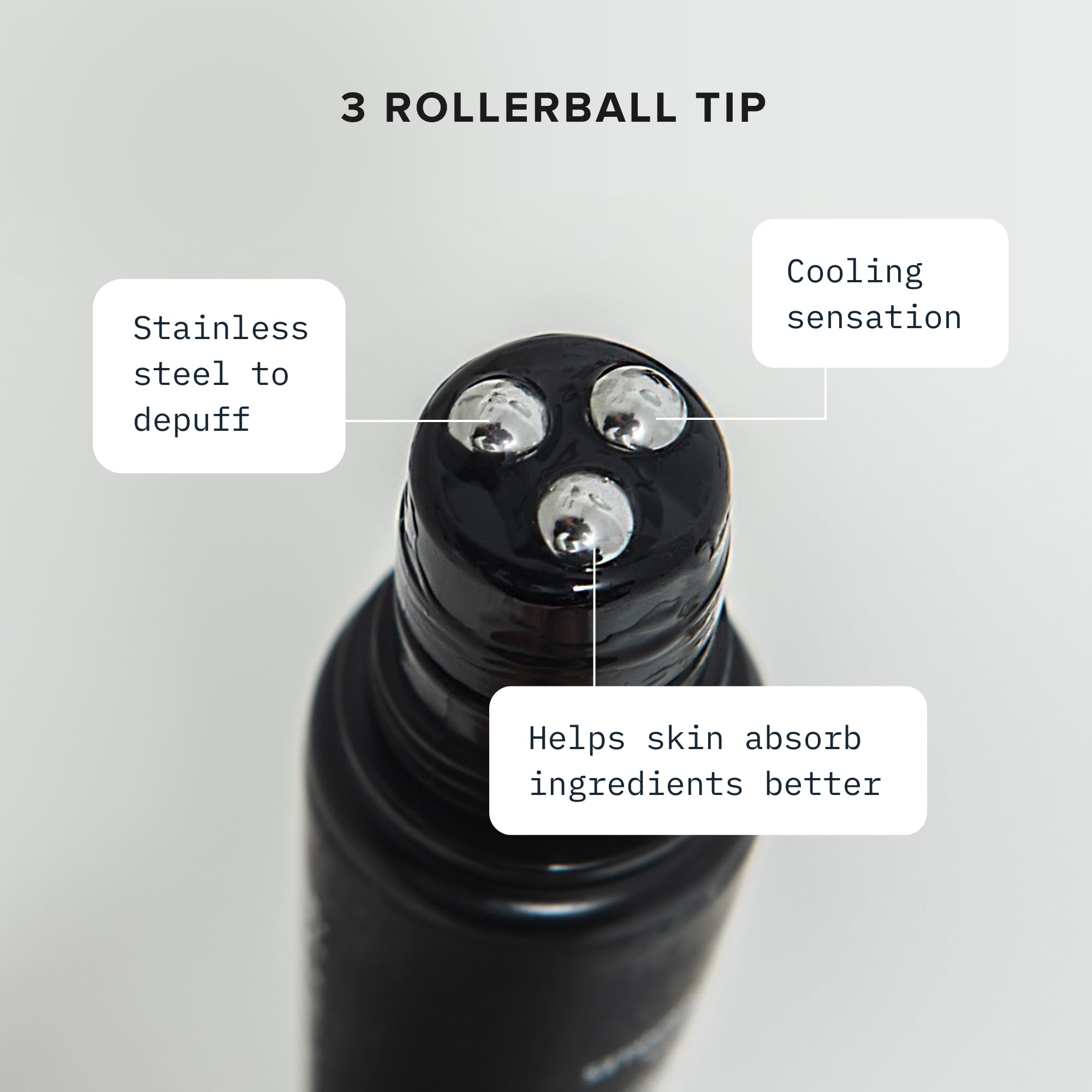 Cardon eye roller application in motion under the eye area