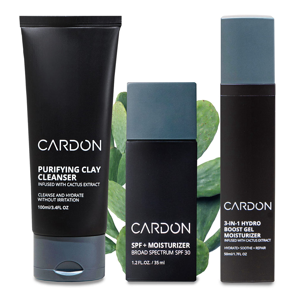 Cardon clay-based face wash pump cleanses pores for oily or sensitive skin