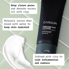 Cardon men's face wash packaging highlighting 4x charcoal alternative claim