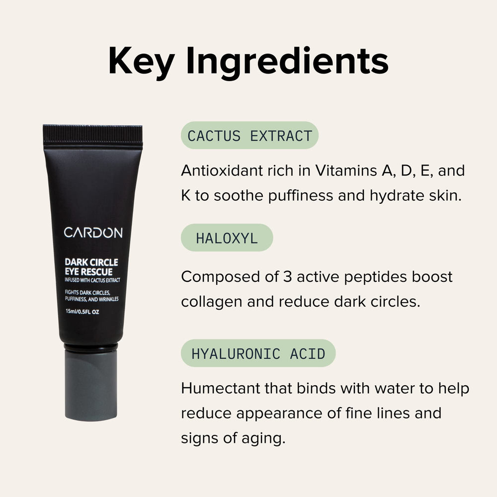 Cardon peptide niacinamide hyaluronic acid roller close-up of active ingredients