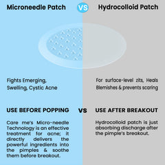 Care Me patch infused with salicylic acid, niacinamide, tea tree oil for blemish care.