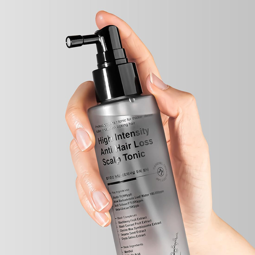 Travel-ready CARE:NEL spray bottle shown with compact packaging