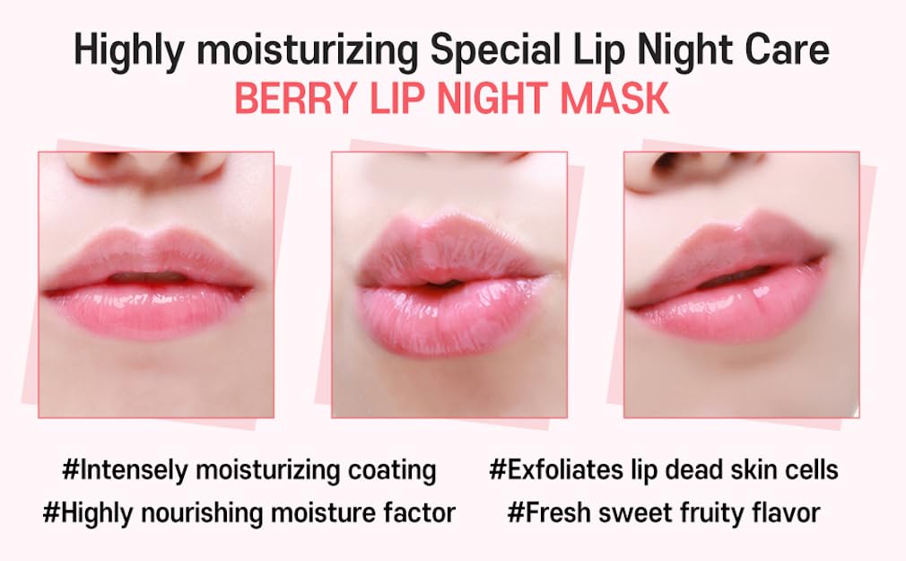 Nightstand display with CARE:NEL lip mask ready for bedtime routine.