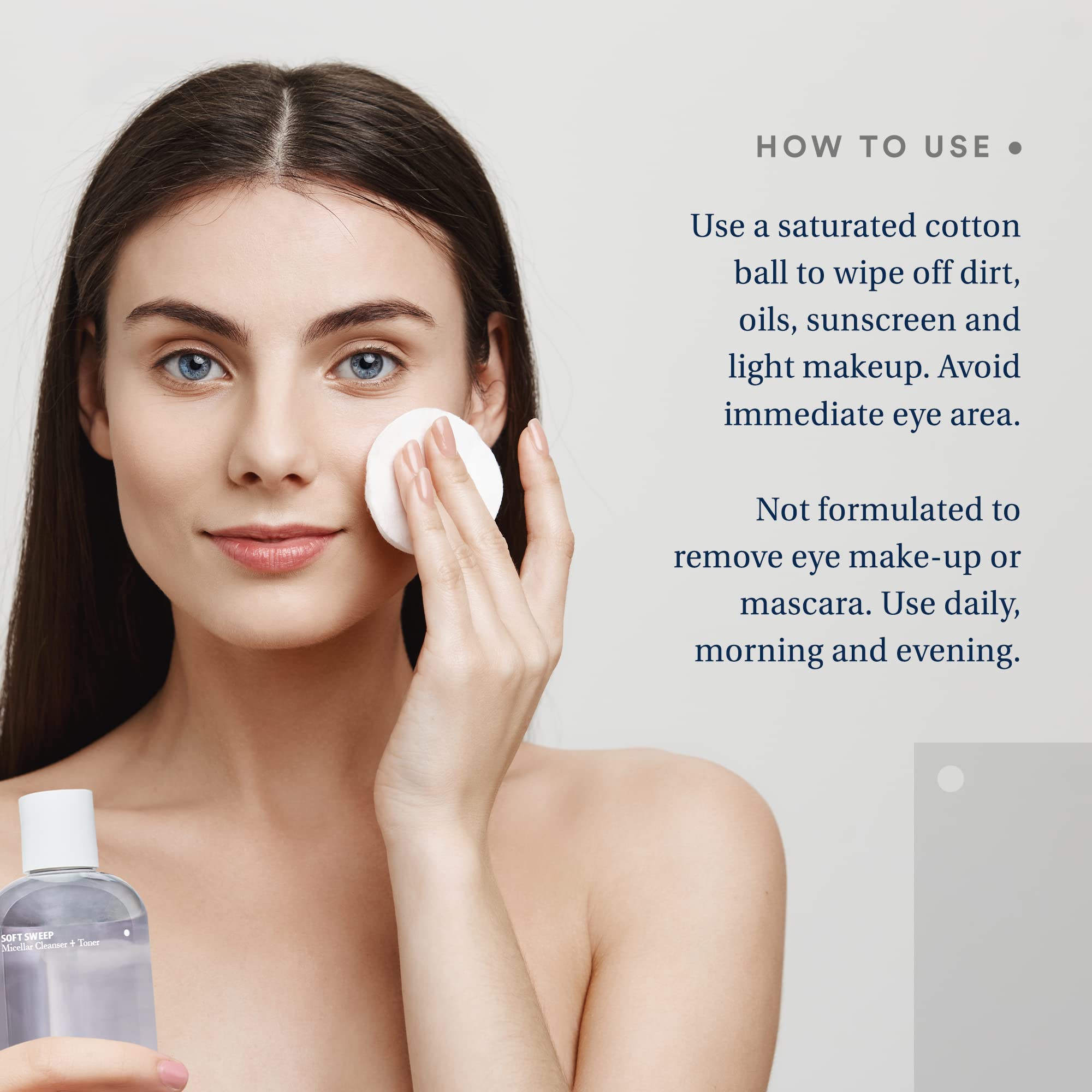 Care Skincare Soft Sweep no rinse formula demonstrates convenience.