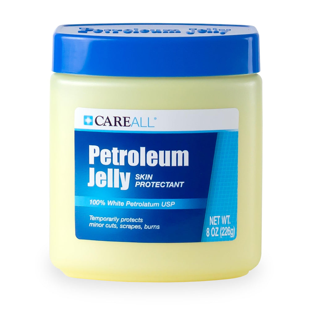 CareAll Petroleum Jelly jar unscented 8 oz for versatile skin protection and moisturization.