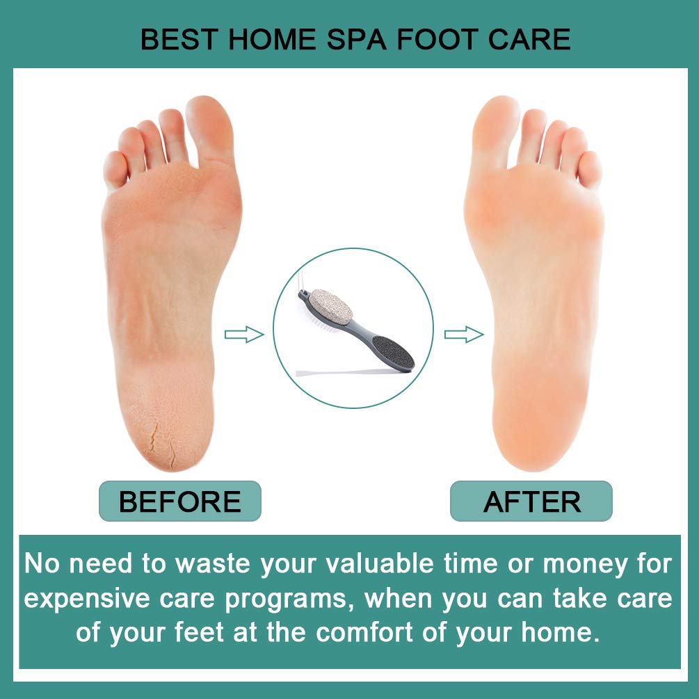 CAREHOOD foot buffer adds a gentle finish for a polished look.