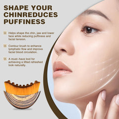 CARELAX drainage massage face brush closeup on cheeks and jawline