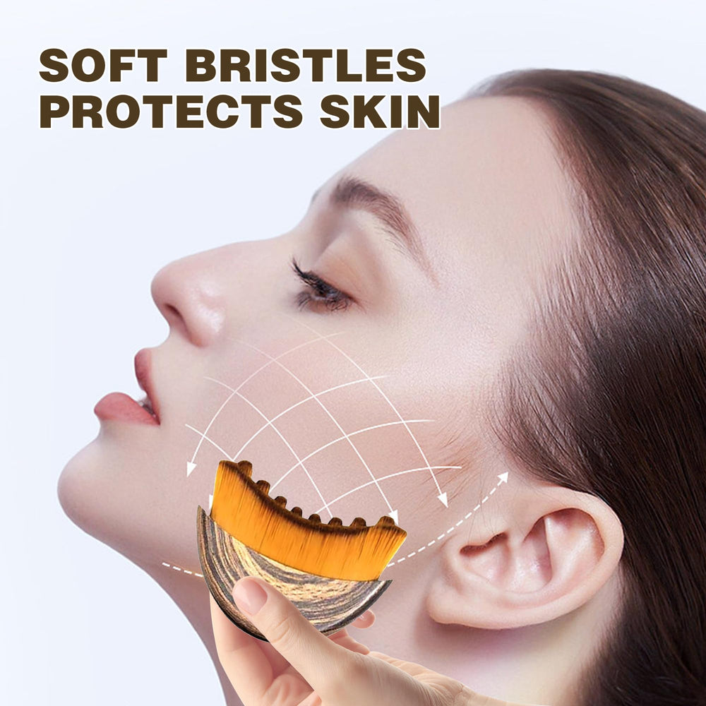 CARELAX jawline chin sculpting brush in action for facial definition