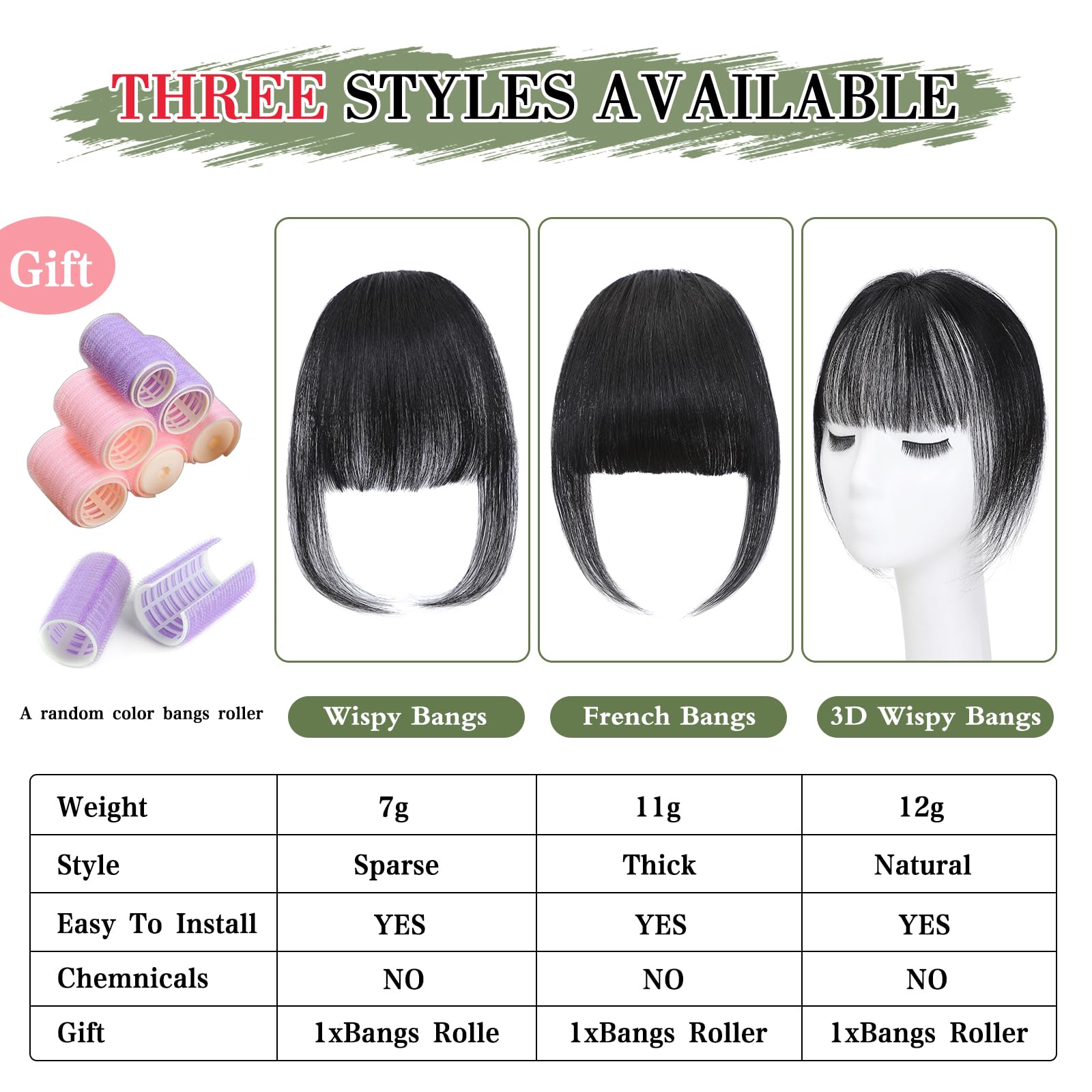 Carendia straightened natural black clip-ins for sleek, everyday looks.