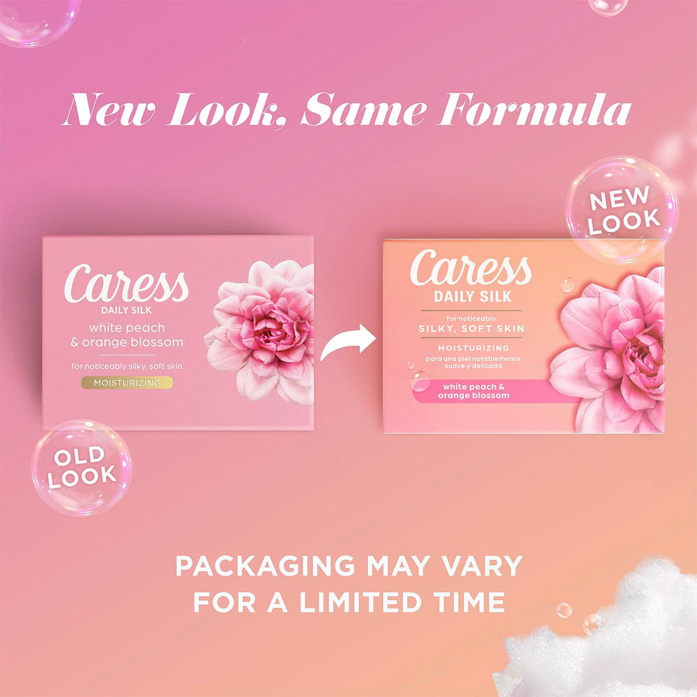 Caress bar soap close-up demonstrating nourishing hydration for refreshed skin.