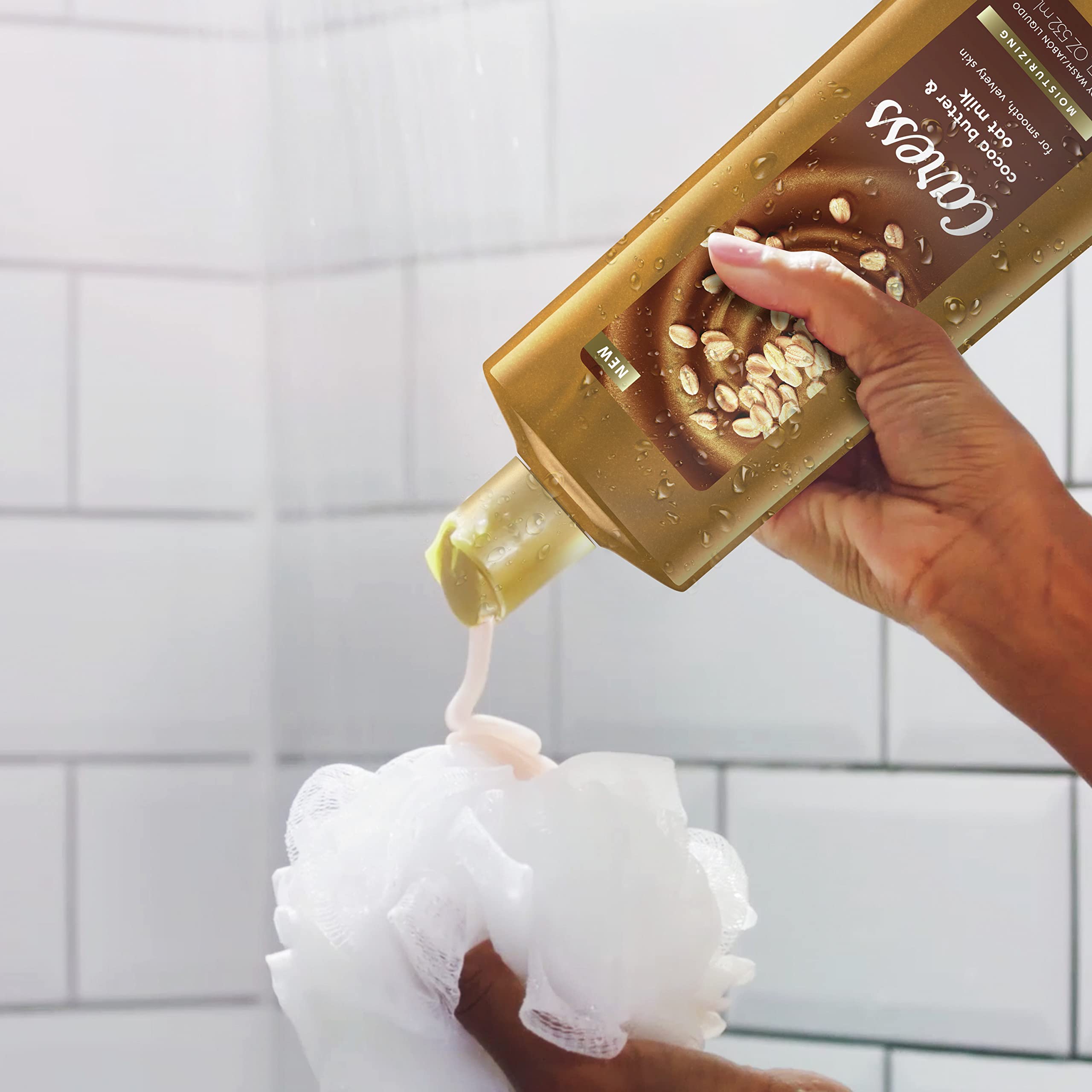Caress creamy texture close-up conveys luxurious, gentle cleansing