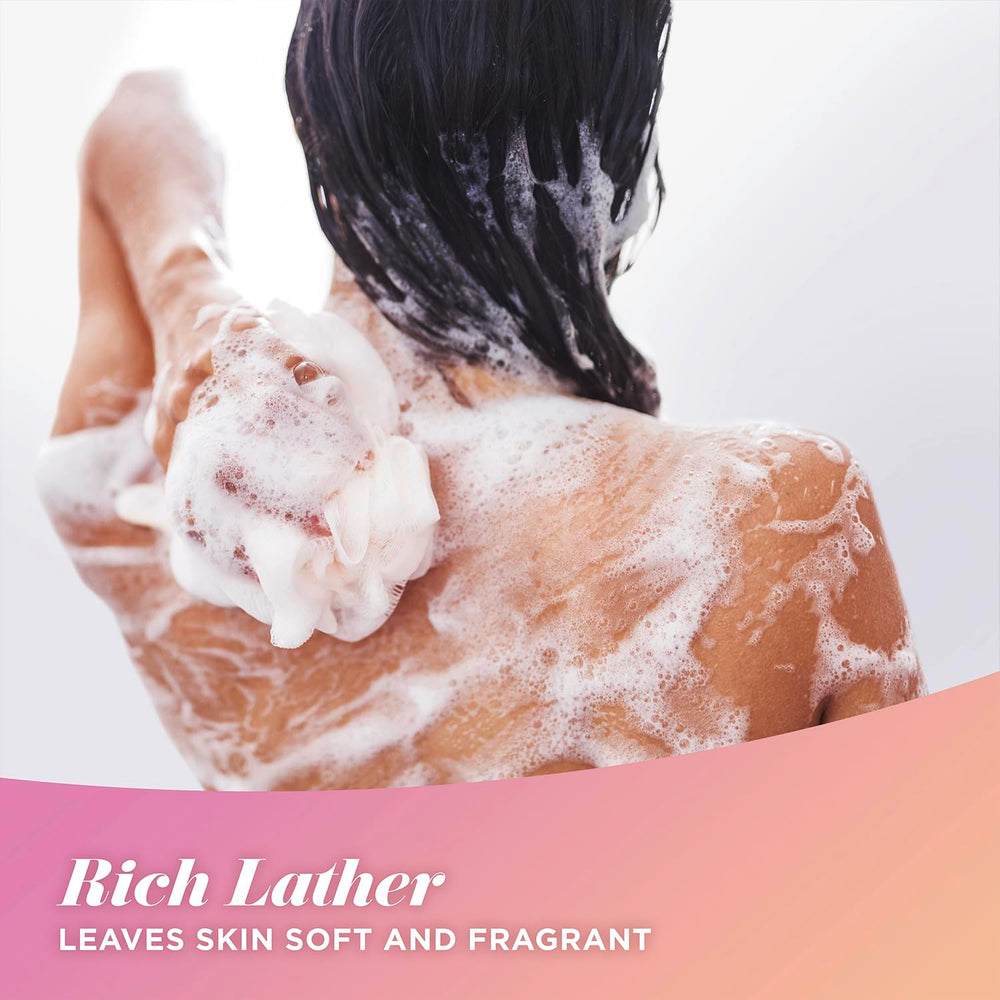 Caress Daily Silk product trio on bathroom shelf