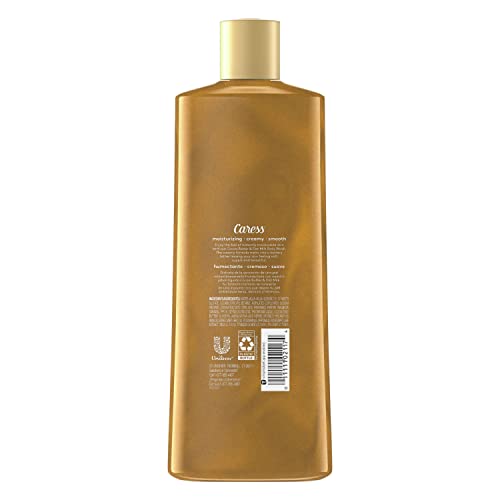 Caress moisturizing foam close-up shows creamy lather for dry skin relief