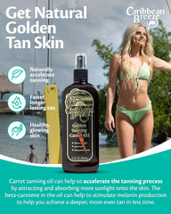 Caribbean Breeze coconut oil and aloe hydrate sun-kissed skin.