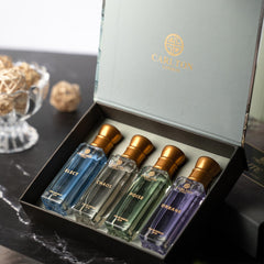 Carlton London Elite CHAOS bottle close-up with black currant and sandalwood notes.