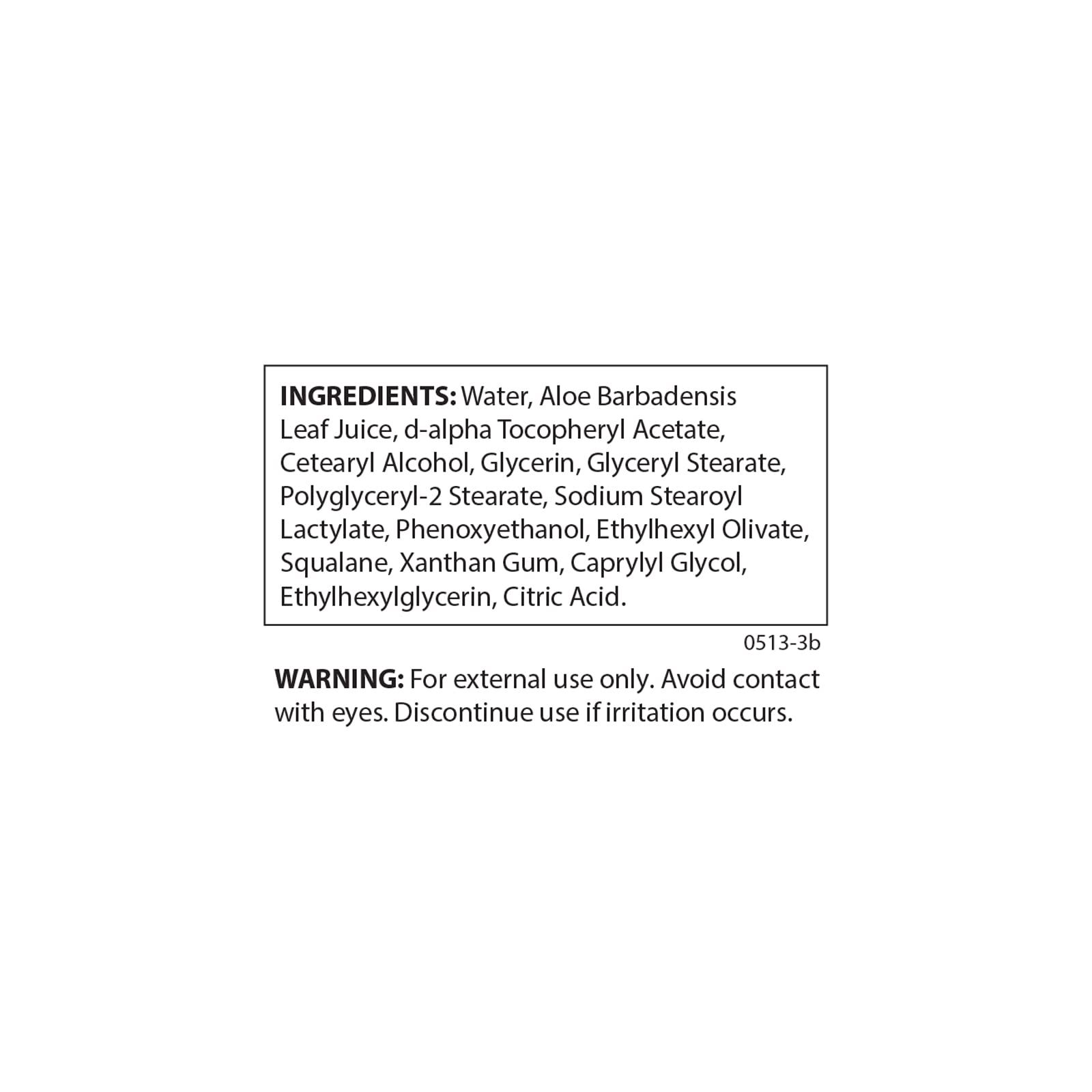 Carlson Key-E Cream label highlights organic aloe and vitamin E
