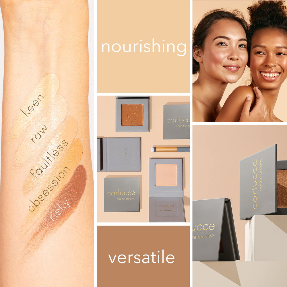 Carlucce Cache Cream natural finish blended seamlessly on skin.