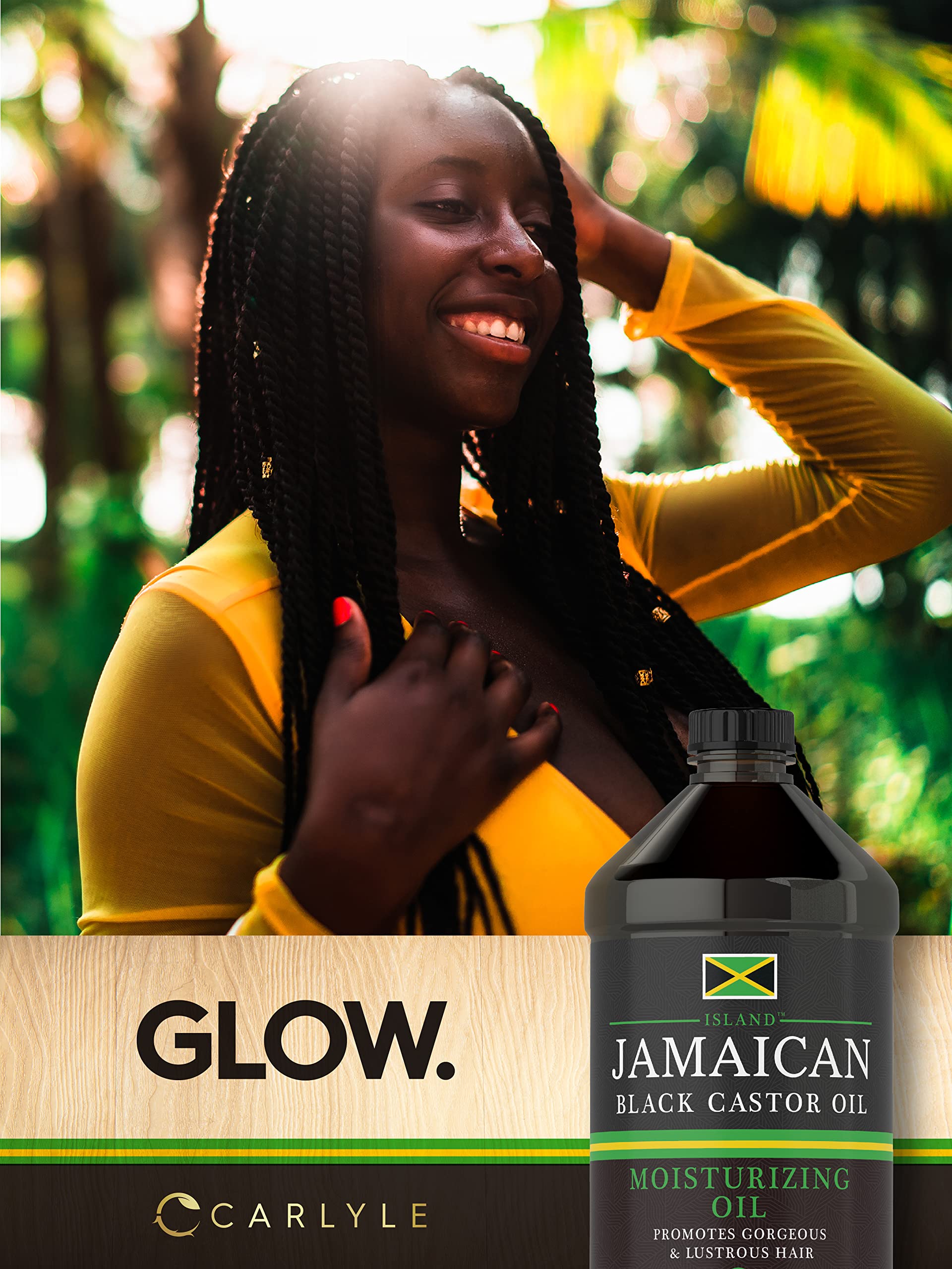 Carlyle Jamaican Black Castor Oil packaging highlights cruelty-free formulation
