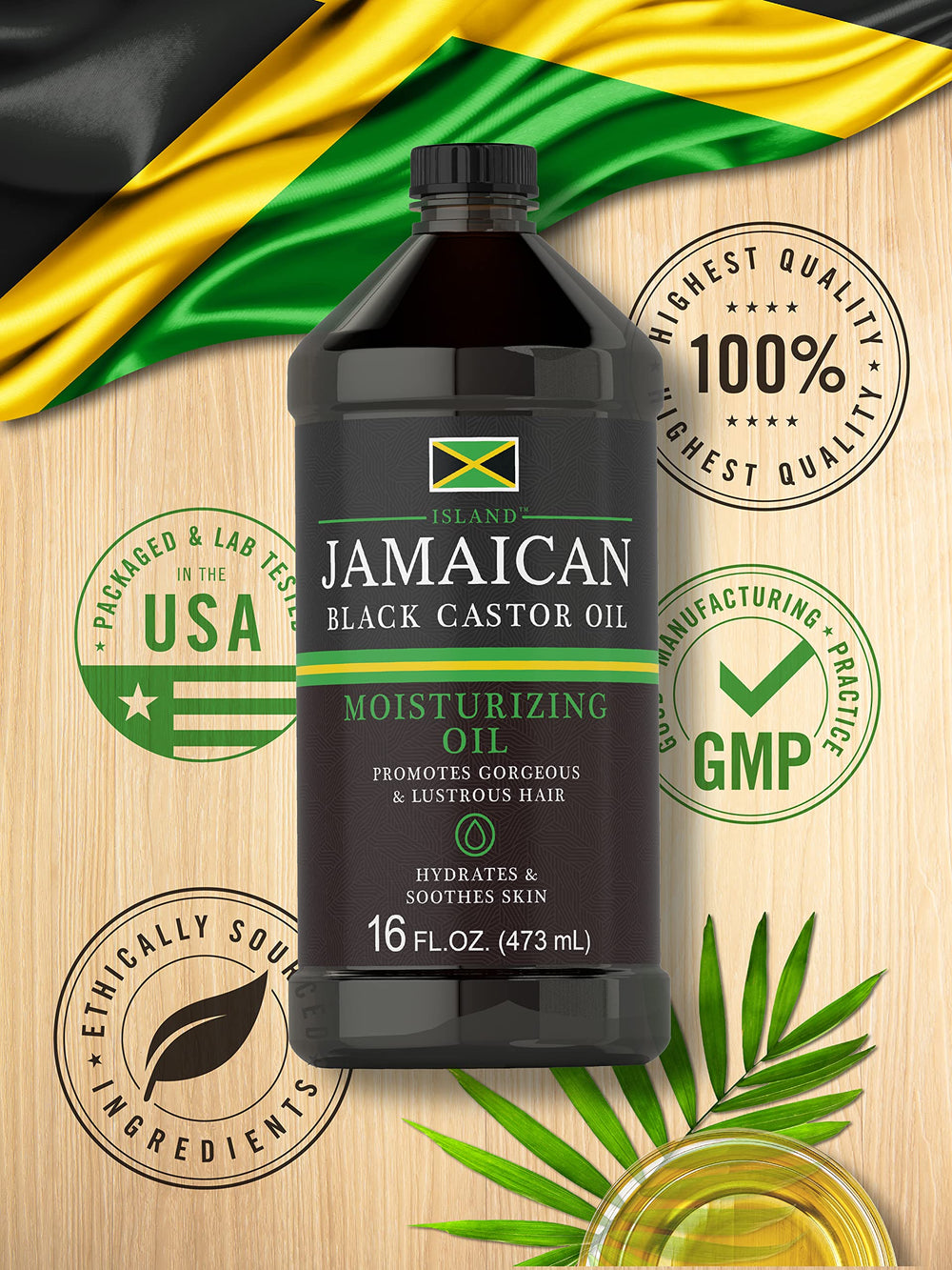 Carlyle Jamaican Black Castor Oil on skin for gentle hydration