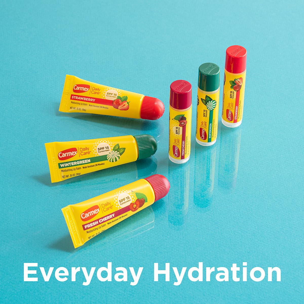 Carmex cruelty-free logo signaling ethical lip care choices.