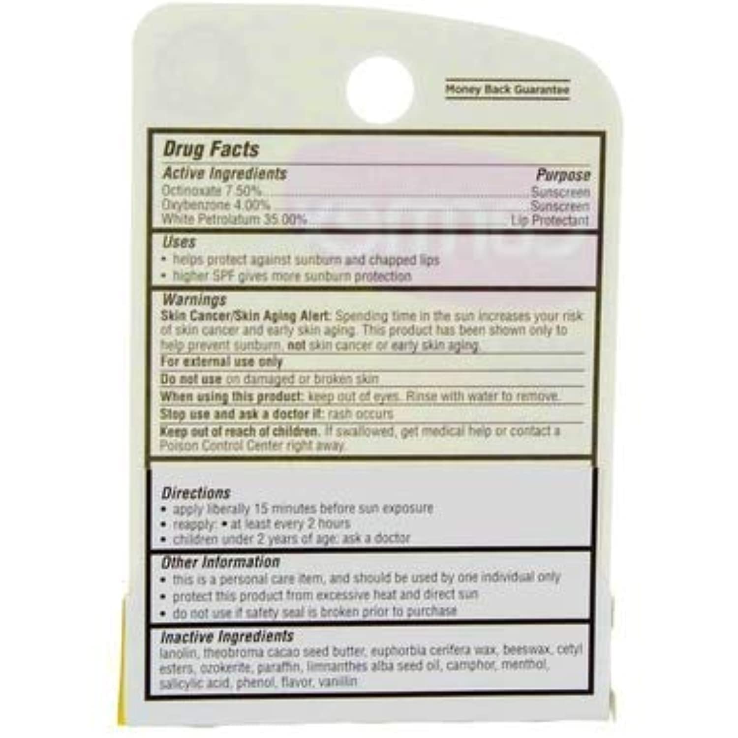 Carded box packaging of Carmex lip balm for on the go.