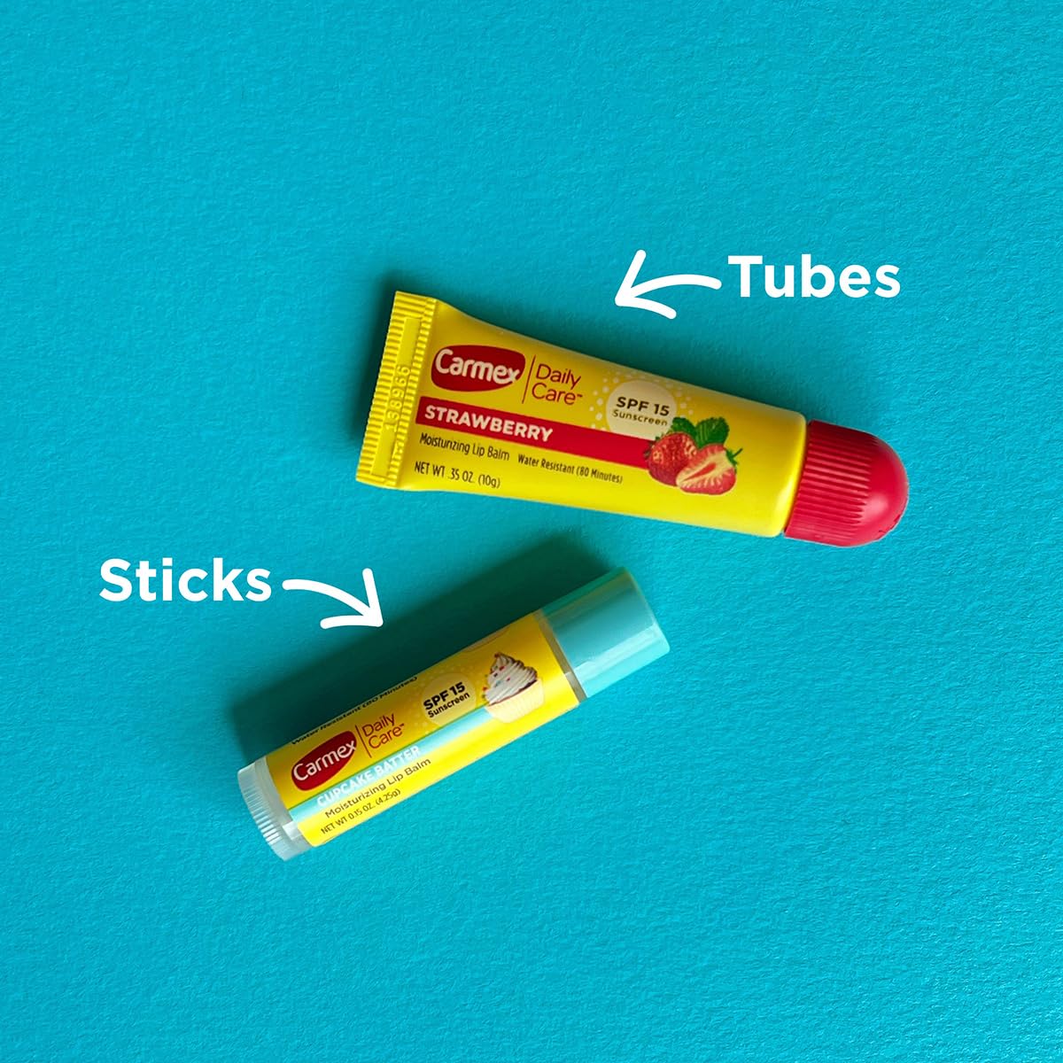 Carmex Daily Care SPF15 Variety Pack Bag; travel-friendly lip care kit.