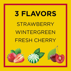 Carmex Daily Care Strawberry lip balm stick provides hydration and fruity flavor.