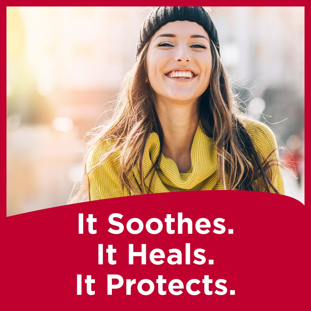 Carmex Camphor Menthol cooling Lip Balm Stick provides refreshing relief.