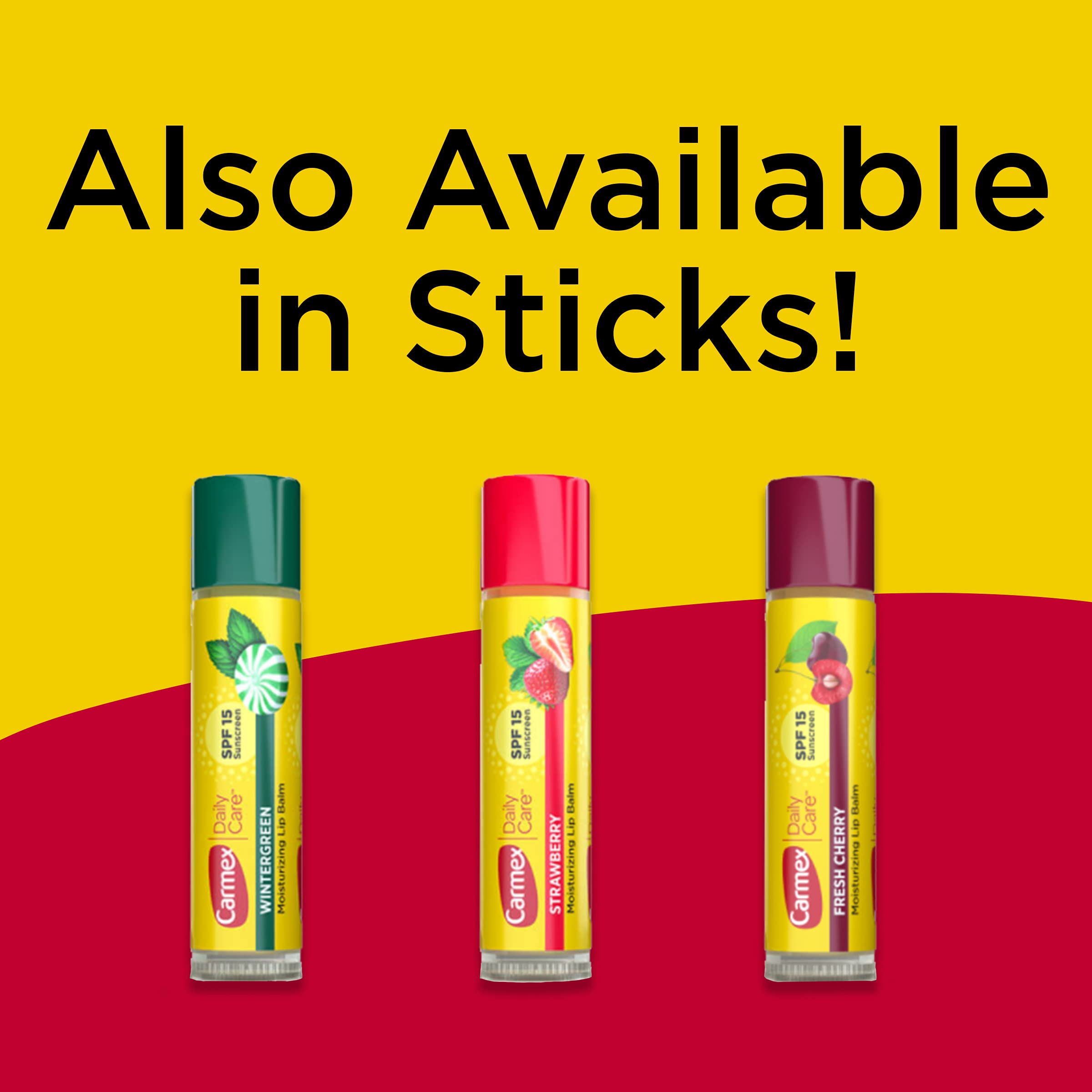 Carmex slim lip balm tube fits purse or pocket for touch-ups