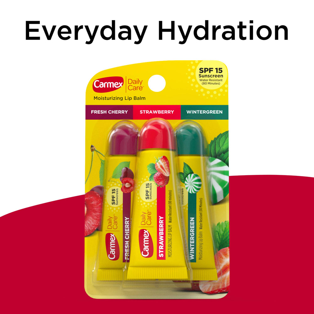 Carmex SPF 15 lip balm in compact tube for everyday use