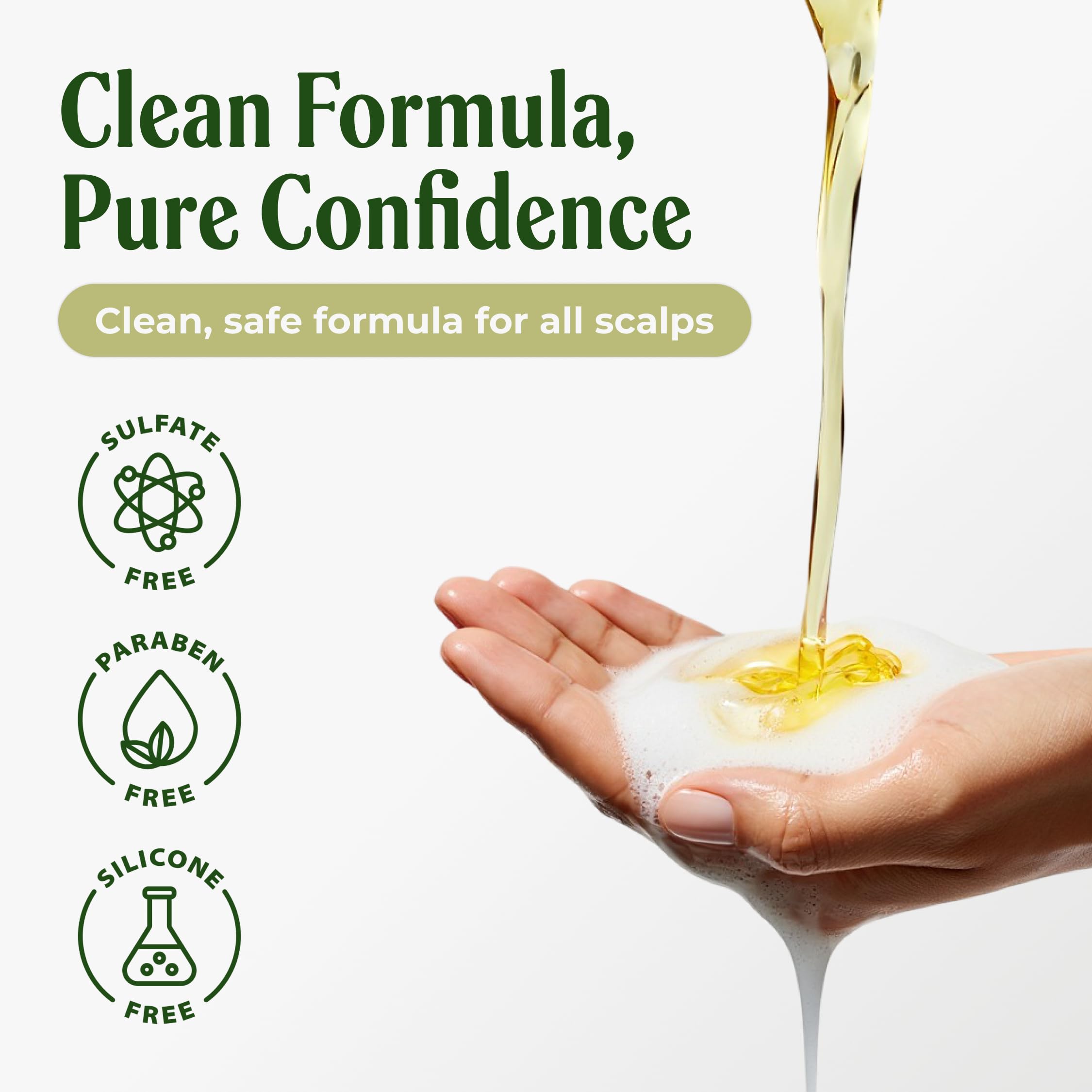 Carolayage Rosemary Shampoo lather close-up shows rich foam for thorough cleansing