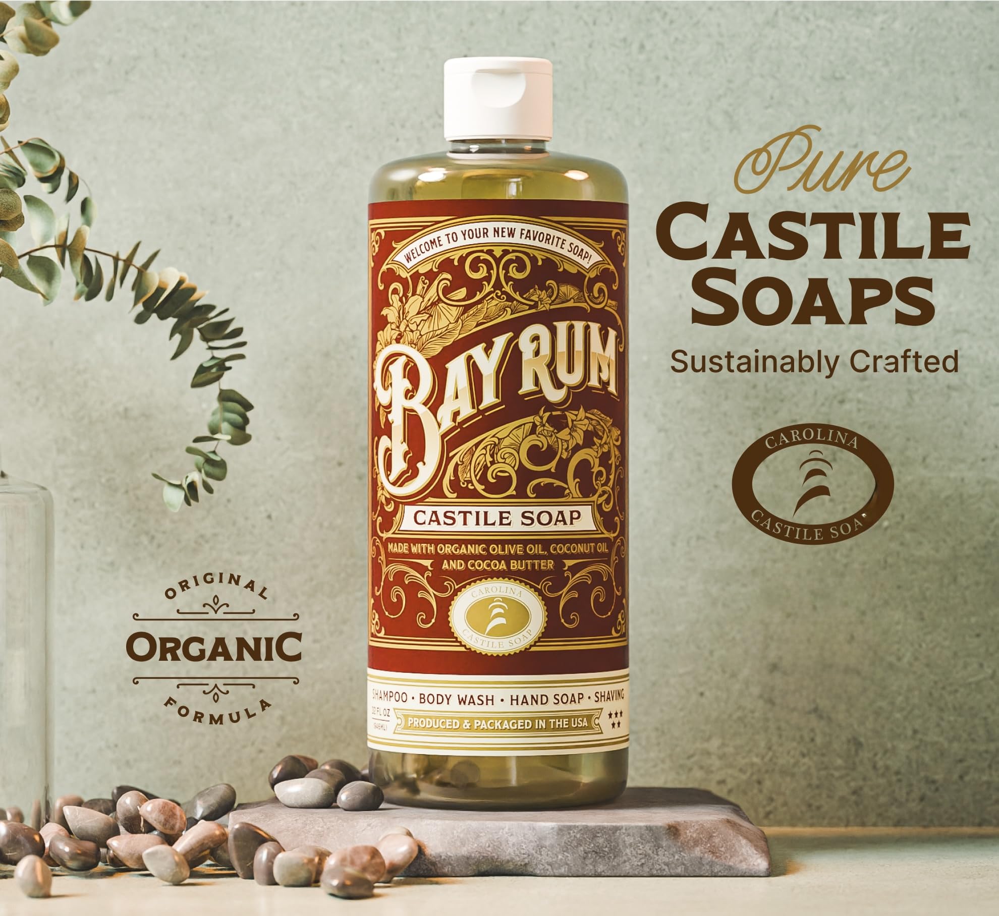 Carolina Castile Soap 1 gallon bottle ideal for home cleansing.