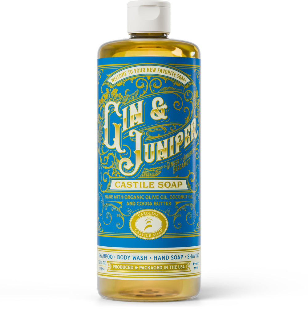 Carolina Castile Gin & Juniper bottle with premium scent for cleansing