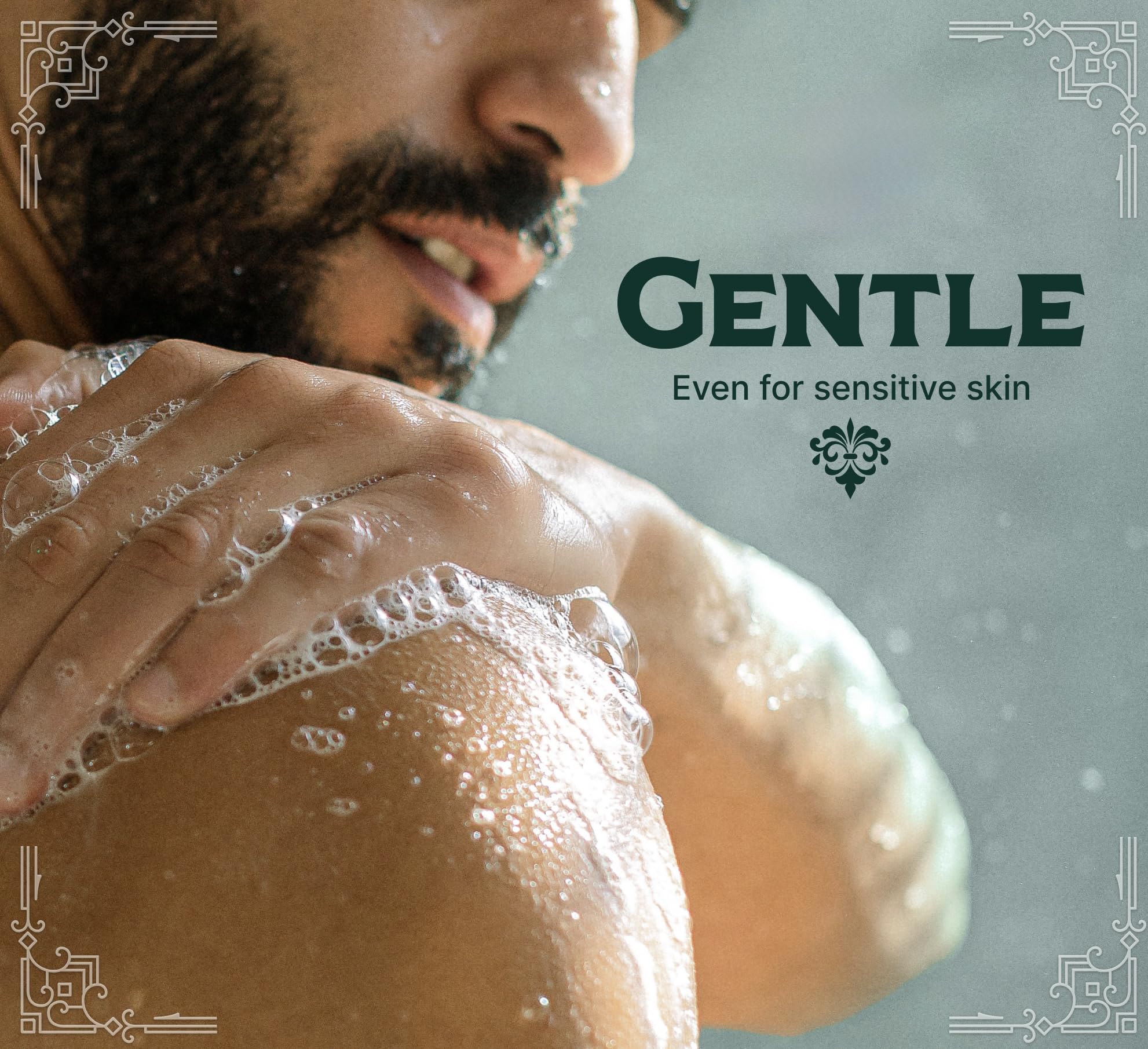 Carolina Castile Soap Gin & Juniper pour shows a gentle, olive oil based flow.