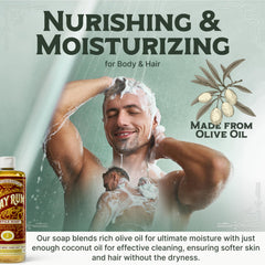 Carolina Castile Soap olive oil-rich base highlights premium cleansing for skin.