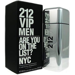 Carolina Herrera 212 VIP Men bottle front view for evening confidence